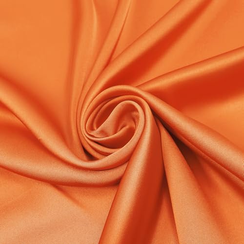 RIIQIICHY 35 Inch Head Scarf for Women Hair Scarf Like Silk Scarf Square Scarf Bandanas for Women - color: Orange
