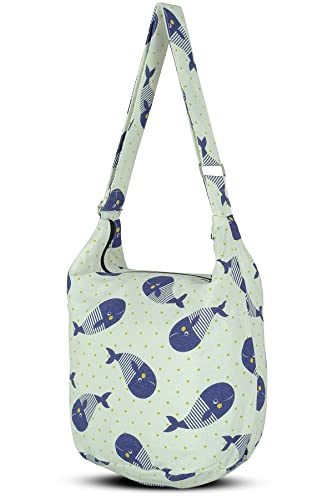 Your Cozy Hobo Sling Bags For Women Crossbody Bag Thai Top Handmade Shoulder Bag with Adjustable Strap - color: Little Whale