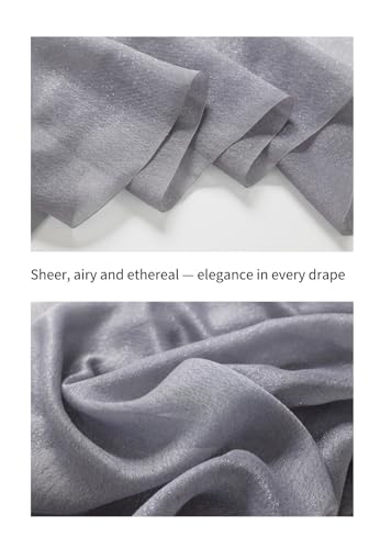 Jeelow Silk Blend Floral Fashion Scarf Shawl Wrap Lightweight Sheer For Women Floral Embroidery Wedding Party Prom - color: Grey 1