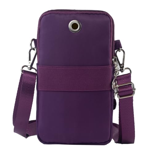 JANKS Small Crossbody Bags for Women Mini Cell Phone Purses Handbag Shoulder Bag - color: 010 Dark Purple
