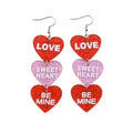 Colorful Shiny Love Heart Dangle Earrings Handmade Lightweight Glitter Acrylic Heart Shaped Hoop Earrings for Women Lovers Valentine's Day Mothers Day Party Jewelry Gifts - style: StyleF