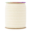 Mandala Crafts Ivory Stretch Lace Soft Elastic Trim Roll - 55 Yards 1 Inch Wide Stretchy Frilly Picot Ribbon for Sewing Lingerie, Headbands, Underwear, and Crafts - color: Ivory