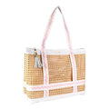 Lilly Pulitzer Travel Tote Bag with Hat Holder Strap, Caning Beach Bag with Tassel Keychain - color: Lilly Garden Home