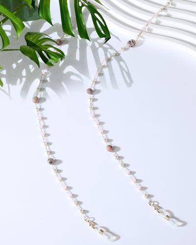 Bohemia Glasses Chain for Women - Boho Sunglasses Holders Around Neck Eyeglasses Charms for Eyewear Retainer Strap - color: Pink