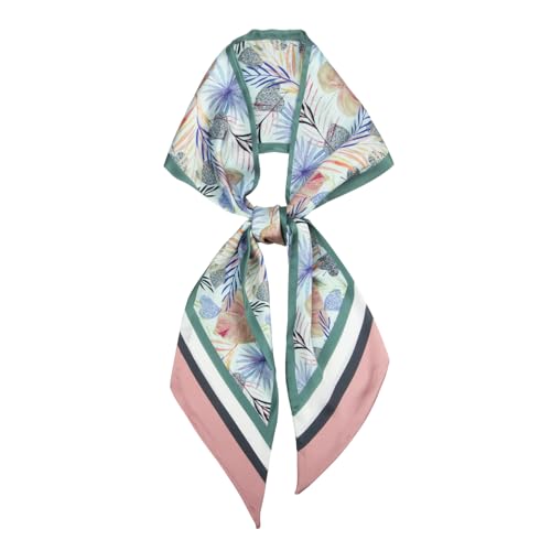 RIIQIICHY Hair Scarf for Women Like Silk Scarves Headband Neck Scarfs Twilly Purse Accessories - color: C019