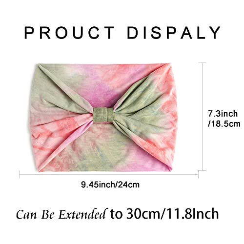 Headbands Fashion Hair Bands Soft Head Bands Elastic Headband Non Slip Wrap Headbands Breathable SweatBand Tie Dye Hairband Accessories for Women Daily 3 Pack - color: Style 18