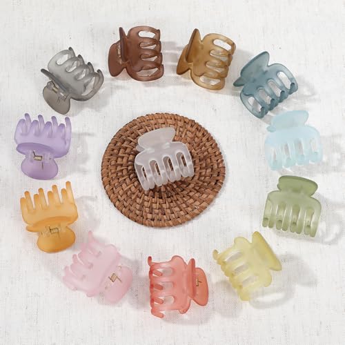 Sisiaipu 12Pcs Hair Clips for Women 1.8 Inch Small Claw Clips for Thin Hair Medium Hair Claw Clips for Thick Hair Accessories for Women Girls (Ice Cream) - color: Ice Cream