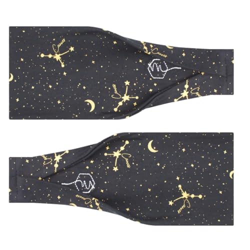 Maven Thread Wide Workout Headbands for Women – Non-Slip Sweatbands for Gym, Running & Yoga - color: Cancer