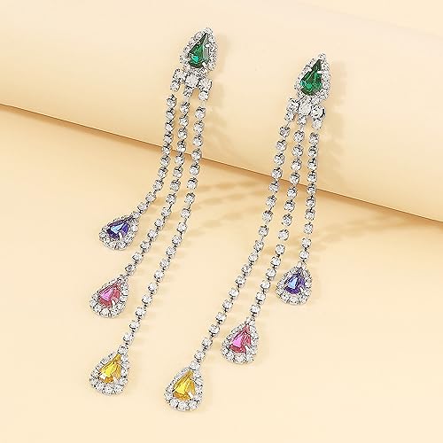 Gold Tassel Earrings for Women Metal Long Chain Dangle Earrings Bridesmaid Earrings