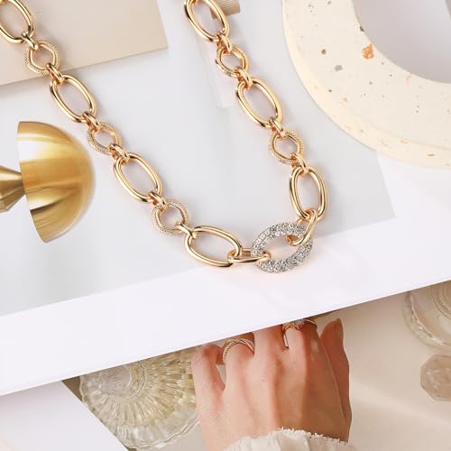 Long Gold Necklaces for Women Dainty Natural Stone Beaded Gold Necklace Mothers Day Gifts Boho Gold Costume Jewelry for Women - color: 01-Gold