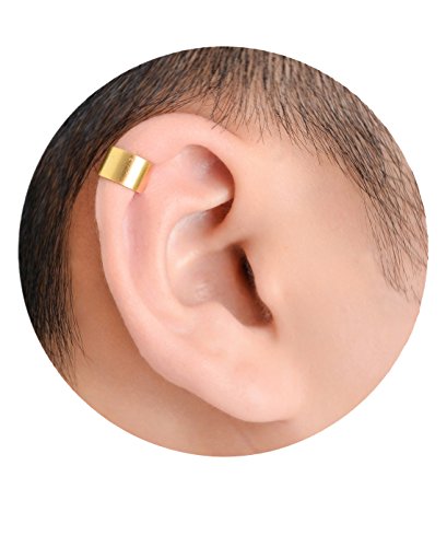 Tornito 4-10 Pairs Stainless Steel Ear Cuff Helix Cartilage Clip On Wrap Earrings Fake Nose Ring Non-Piercing Adjustable - color: A3: 10 Pairs