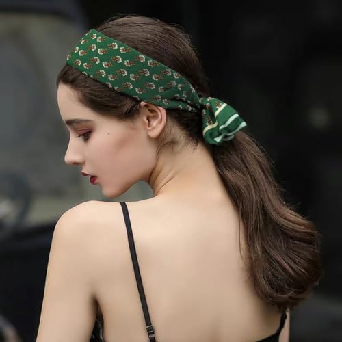 Cotton Like Bandana in Bulk, Head Scarf, Headband, Head wrap, Hair Neck Scarf for Women 22 x 22 inch - color: Bib04 Little Flower 4pcs