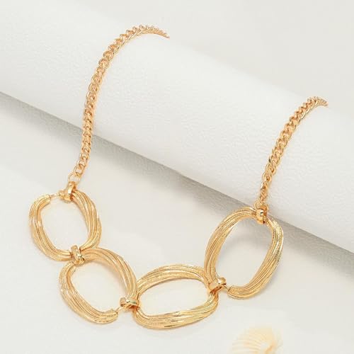 choice of all Chunky Gold Necklace Statement Necklace for Women Punk Chain Thick Gold Choker Jewelry Trendy Birthday Gifts - color: N1:chunky gold necklace