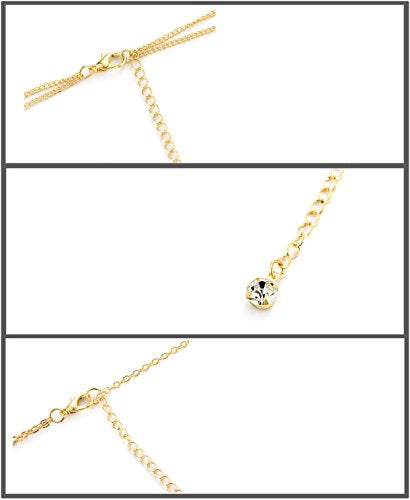 Tornito 4-8Pcs Sexy Body Chain Belly Waist Chain Necklace Summer Beach Bikini Bra Body Jewelry for Women Gold Tone - style: A1:8pcs, Gold Tone