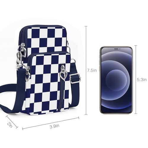 BIAOTIE Lightweight Small Crossbody bags Cell Phone Purses Travel Pouch Shoulder Bag for Women - color: Deep Blue