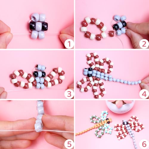 Praisebank Pony Beads, 4000pcs Pony Beads, Earth-Tone Color Beads, Beads for Jewelry Making, Beads for Crafts, Hair Beads, Beads for Hair Braids. - color: Earth tone colors