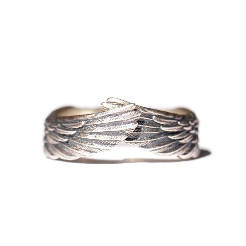 Retro Angel Wing Ring Adjustable Feather Silver Gold Antique Jewelry for Women Men Dainty Wrap Open Thumb Rings for Women Open Punk Birthday Gift Friendship - style: Angel Wing Protection Ring