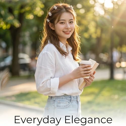Mini Pearl Daisy Claw Clips for Women Girls (7Pcs) | Non-Slip, Small Hair Jaw Clips, Floral Bangs Hair Clips, For Thin & Thick Hair, Daily Wedding Party Hair Accessories