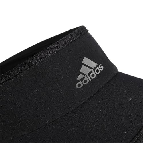 adidas Women's Superlite Visor – Lightweight Moisture-Wicking Running Tennis Hat - color: Black/Silver Reflective/3