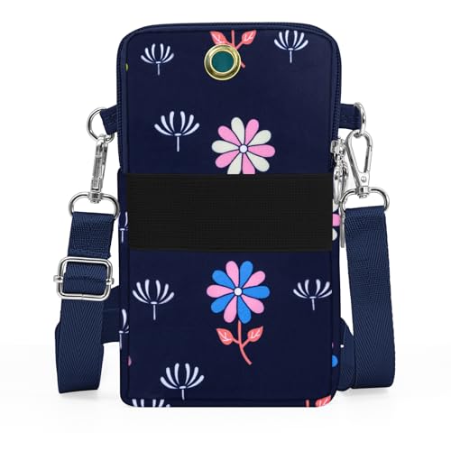 BIAOTIE Lightweight Small Crossbody bags Cell Phone Purses Travel Pouch Shoulder Bag for Women - color: Dark Blue-fl