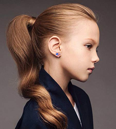 33 Pairs Stainless Steel Cartoon Earrings for Girls - Hypoallergenic Colorful Stud Earing Set, Mix & Match Cute Earring for Teens, Kids, Doll Dressup Accessories - style: Style G
