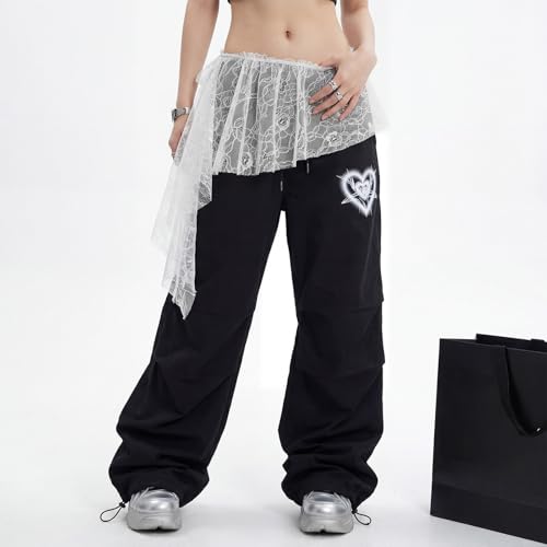 Women Y2K Lace Fringe Hip Scarf Boho Triangle Tassel Waist Cover Up Skirt Wrap Sheer Tie Belt Aesthetic Streetwear - color: White