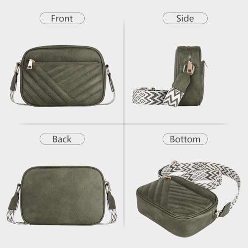 TANTOMI Small Crossbody Bags for Women Trendy, Cell Phone Purses Wallet with 4 Card Slots, Small Purses with Adjustable Strap - color: Dark Green
