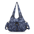 Angel Barcelo Purses for Women Large Shoulder Bag Soft Hobo Bags for Women - color: J.blue