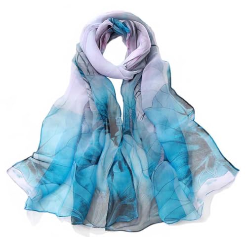 Xyueanlo Scarfs for Women Fashion Scarves Print Pattern Lightweight Sunscreen Scarf Wraps Shawls - color: Lotus Violet