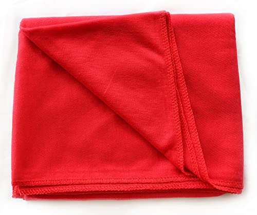 vabovin Head Wraps for Black Women Stretch Jersey Knit Turban Headwrap Solid Color Headscarf Headband Shawl - color: 13- Red