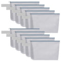 10 Pieces Cotton Canvas Makeup Bag with Bottom and Strap, Multi-Purpose Cosmetic Bag with Zipper Travel Toiletry Pouch, Blank DIY Craft Bag (Grey, M) - color: Grey, size: M