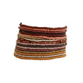 Fuqimanman2020 18Pcs Boho Stackable Beaded Bracelets for Women Colorful Handmade Multilayered Rice Beads Anklets Set Summer Beach Bohemian Jewelry Gift - color: Style 1 Brown