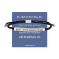 LINY Inspirational Gifts for Women Men, Dont Let The Hard Days Win Gifts, Motivational Inspirational Tube Bracelets Friendship Birthday Meaningful Gift for Friends Female - color: Dont Let-Tube Black+Silver