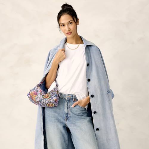 Vera Bradley Women's Premium Cotton Roxbury Crescent Shoulder Bag - color: Marrakesh
