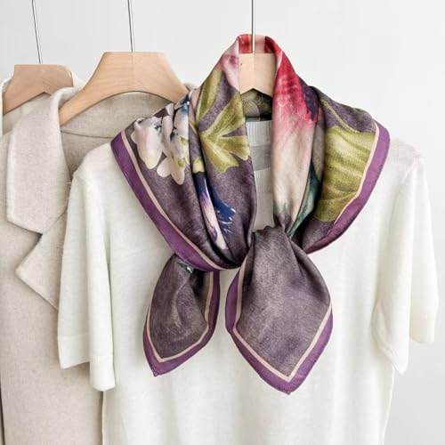 K-Elewon Women Medium Square Scarf Head Scarf Neck Scarf Hair Scarf Head Sleeping Wraps Bandana Scarfs for Women - color: V24