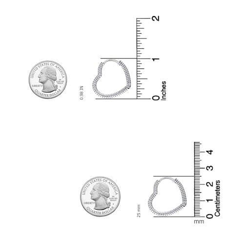 LeCalla 925 Sterling Silver Heart Hoop Earrings for Women | Love Theme Heart Shaped Hoop Earring | Womens Italian Love Heart Earrings Hoops - color: Antique Huggie Heart