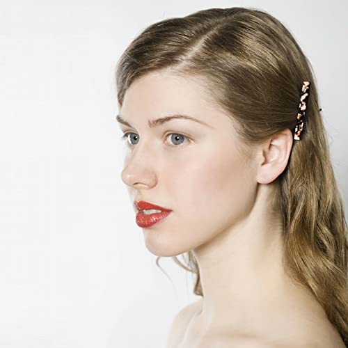 Cobahom Tortoise Shell Leopard Duckbill Acrylic Hair Clips and Barrettes for Women Girls, Thick or Thin Hair, Halloween - color: 6 Pcs Multicolor Clips