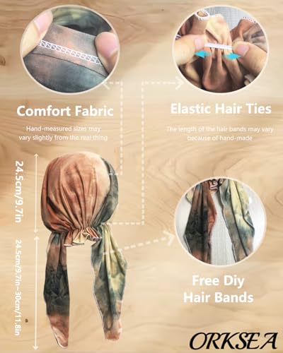 Chemo Headwear for Women Pre-Tied Head Scarf Headwraps Soft Turbans Cancer Hats Chemo Beanie Coverings Scarves - color: Khaki Flower