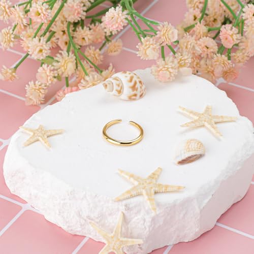 Toe Rings for Women, Adjustable Toe Rings Simple Open Band, Summer Beach Foot Jewelry Set gold Toe Ring - color: Gold