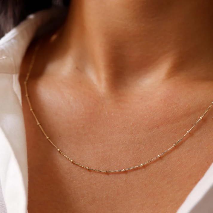 Elegance 11 designs Gold Plated Thin Chain Layered Necklaces For Women Non Tarnish,18k Gold Plated Stainless Steel Dainty Waterproof Gold Necklace Set Stack For Women Gifts Jewelry - color: Gold Necklace 200N