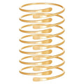 Gold Bangles for Women, 12 Pcs Boho Stackable Bracelets Multi Layer Textured Chunky Bracelets Jewelry Set for Women - color: 6 pcs gold bangles