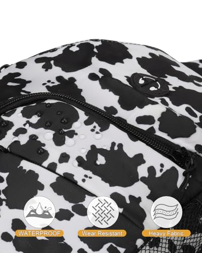 Pritent Crossbody Bags for Women Man Waterproof Sling Bag Backpack Trendy Casual Cross Body Bag with Convertible Shoulder Strap Chest Bag for Camping Hiking Travel Essentials (Cow print, Medium ) - color: Cow Print, size: Medium