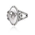 Montana West Wrangler Western Couture's Bohemian Turquoise Cuff Ring for Women Cowgirl Size 7 - color: Silver-Gray