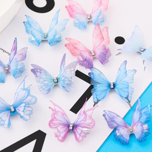 20Pcs Rhinestone Y2K Glitter Hold Hair Jaw Clips, Cute Hair Claws, and Butterfly Clips for Teens Women - Gifts - color: Novelty Style