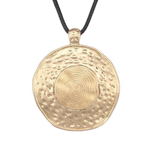 Boho Necklaces for Women Chunky Circle Necklace Layered Boho Circle Leather Choker Necklace Long Vintage Necklaces Bohemian Jewlery Gifts - style: Chunky Circles Necklace