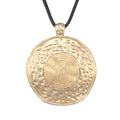 Boho Necklaces for Women Chunky Circle Necklace Layered Boho Circle Leather Choker Necklace Long Vintage Necklaces Bohemian Jewlery Gifts - style: Chunky Circles Necklace