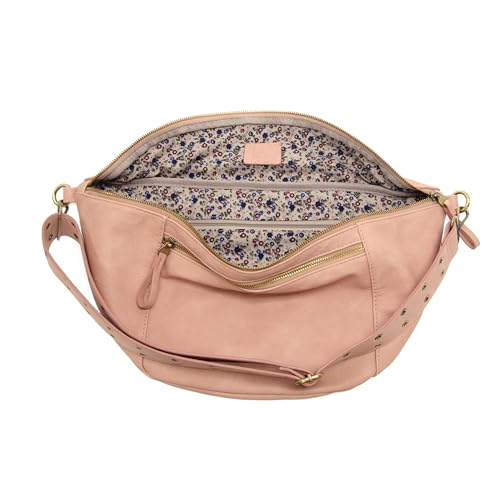 Joy Susan Womens Vegan Leather Mel Large Sling Crossbody Bag - Blush - color: Blush
