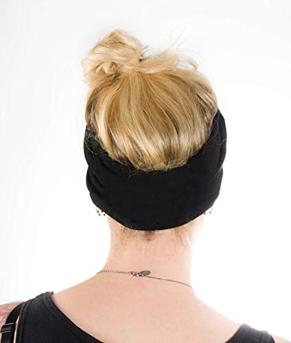 Twist Headband Extra Wide Scrunch Turban (Black) - color: Black