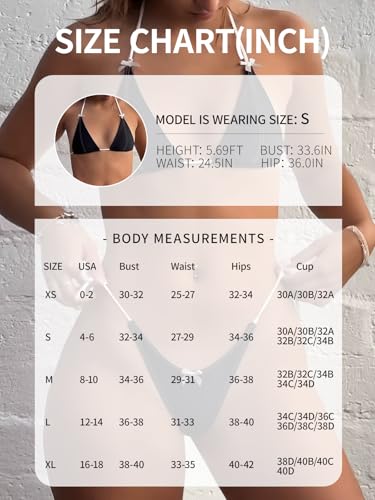 Sexy Bikini Sets for Women 2 Piece Bathing Suit Halter String Triangle Swimwear Women’s Bow Swimsuit - color: Coffee, size: Small