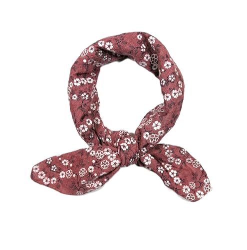 Shanlin Unisex Cotton Square Bandanas Scarves 24x24 - color: Floral2-red